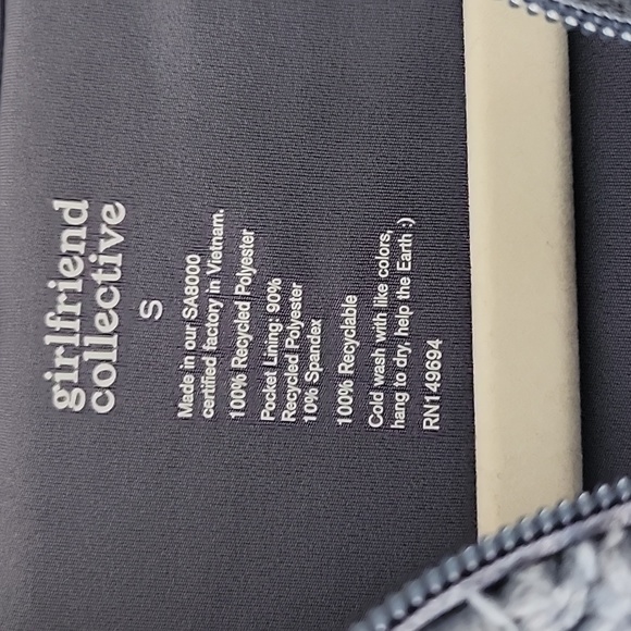 Girlfriend Collective Ocean Recycled Fleece Bomber Size Small - Picture 6 of 10